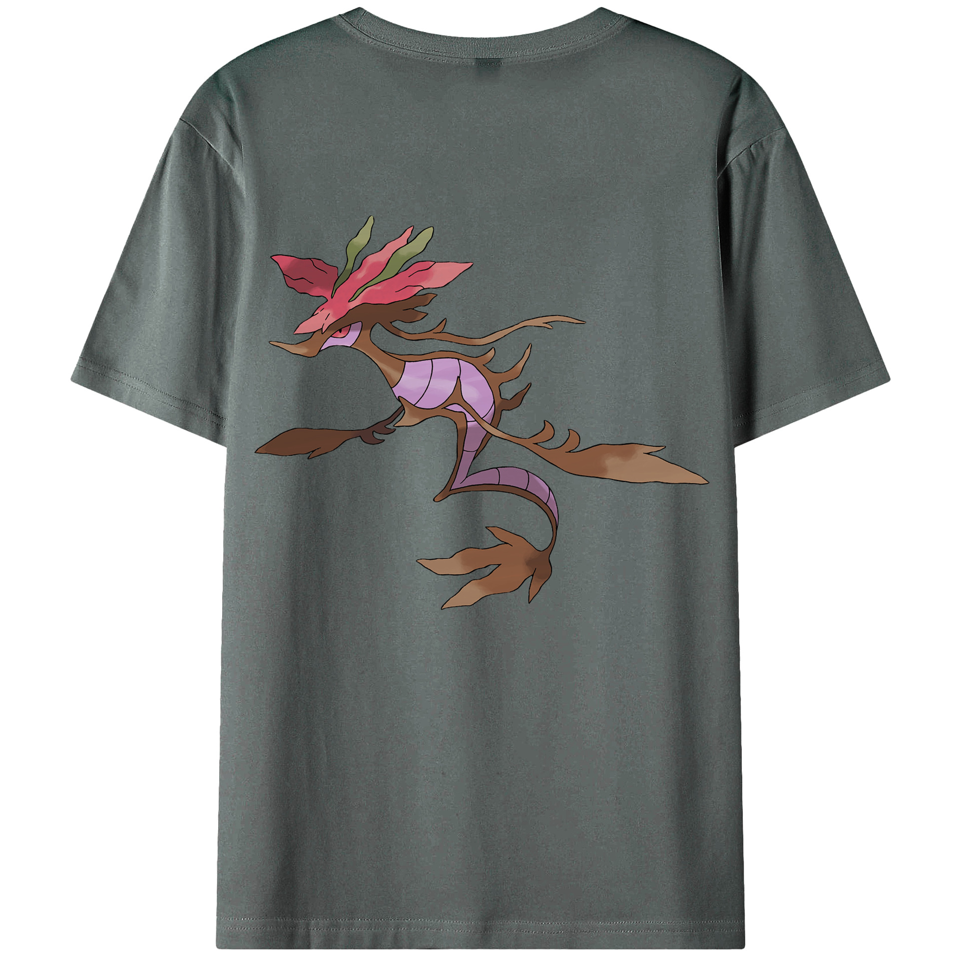 （画像用） ポケットモンスター Pokémon 綿100％ メンズ半袖Tシャツ（バックプリント） 通気性